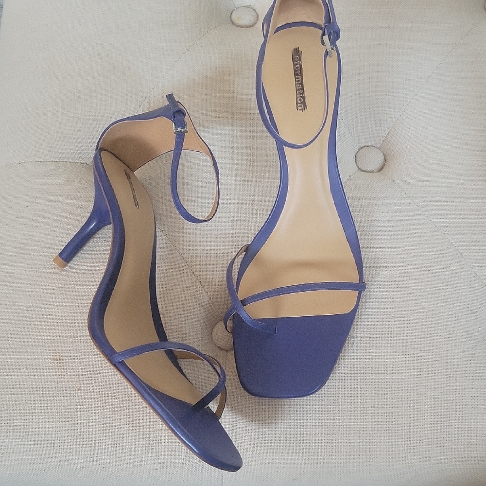 Reformation Blue Heels with Minimalist Design